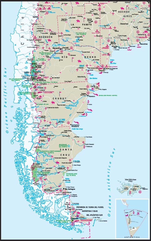 Mapa Patagonia Argentina