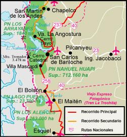 Mapa Parque Nacional Nahuel Huapi