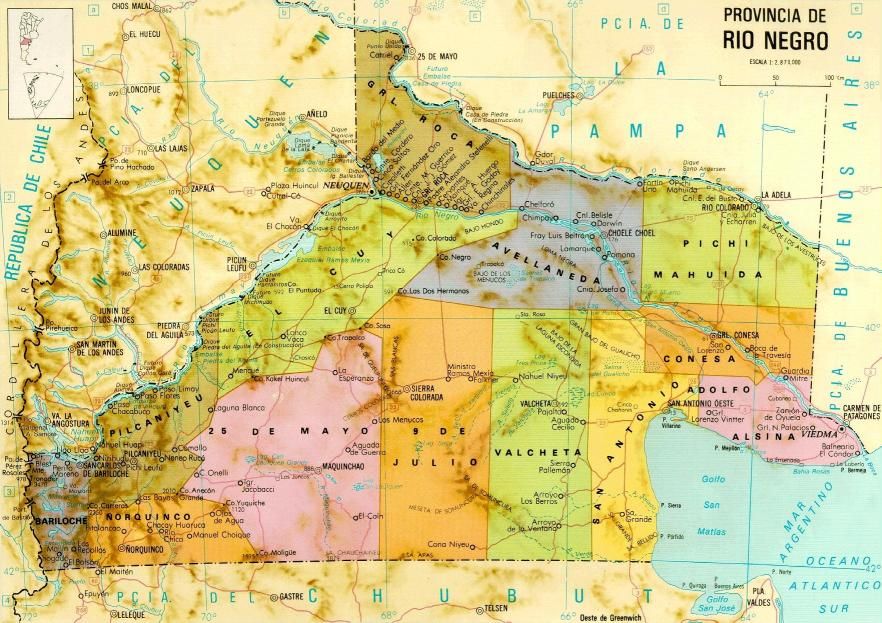 Mapa Provincia de Río Negro