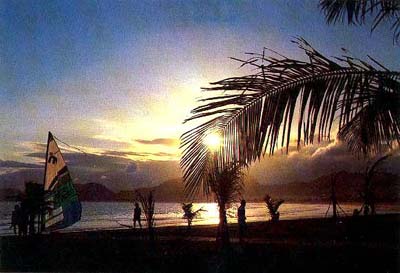 Atardecer en Guaruj&aacute; Brasil
