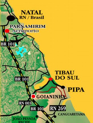 Mapa de Tibau do Sul Brasil