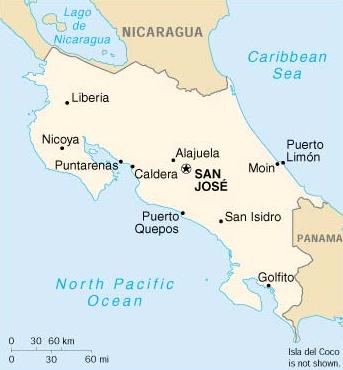 Mapa de Costa Rica