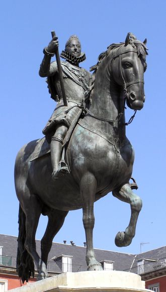 Monumento a Felipe III en la Plaza Mayor de Madrid