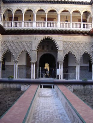 Jardines de los Reales Alcázares en Sevilla.