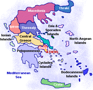 Mapa Islas Griegas