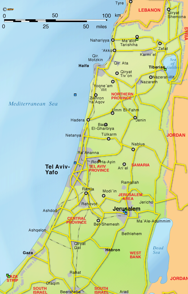 Mapa de Israel