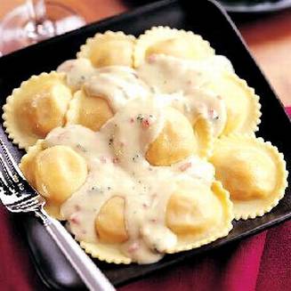 Raviolis, una tradicional comida italiana.