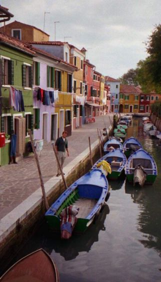 Isla Burano en el Véneto Venecia