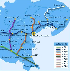 Mapa Rutas de Venecia
