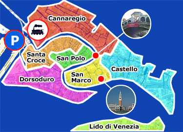 Mapas Sestieres de Venecia