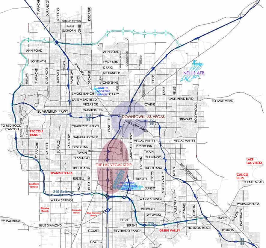 Mapa Plano de Las Vegas