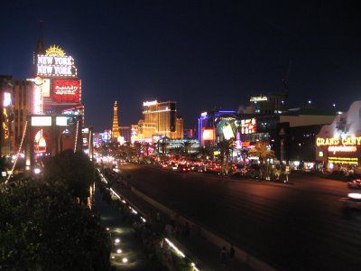 Zona de La Strip en Las Vegas Nevada de Noche