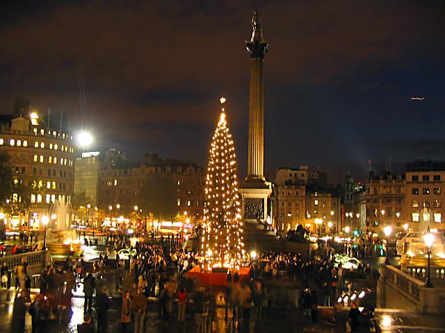 Arbol de Navidad en Trafalgar Square en Londres