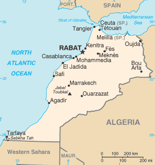 Mapa de Marruecos