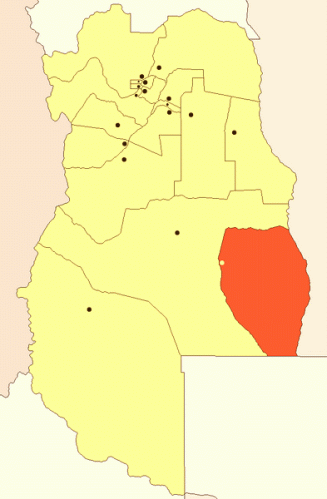 Mapa del departamento General Alvear de Mendoza