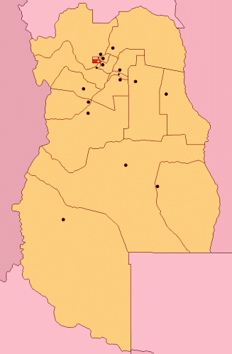 Mapa de la ubicación geográfica del departamento de Godoy Cruz en Mendoza