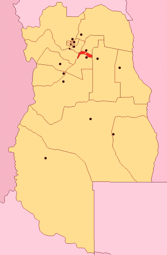 Mapa departamento Junín de Mendoza