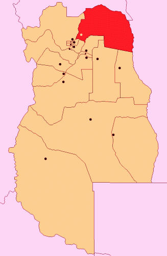 Mapa departamento Lavalle de Mendoza