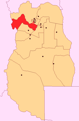 Mapa del Departamento de Luján de Cuyo, Mendoza