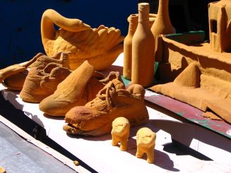 Objetos cubiertos de azufre - Puente del Inca - Artesanías
