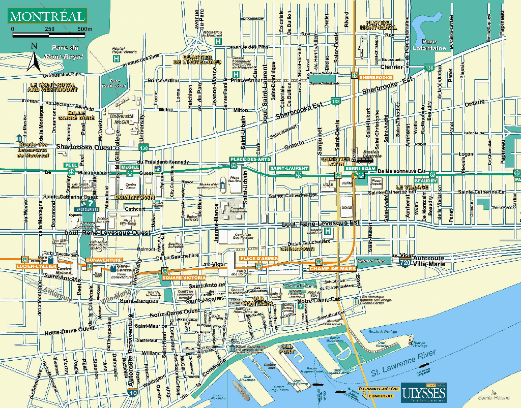 Mapa Plano de Montreal / Calles de Montreal