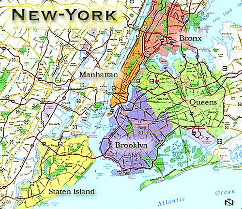 Mapa Distritos de Nueva York