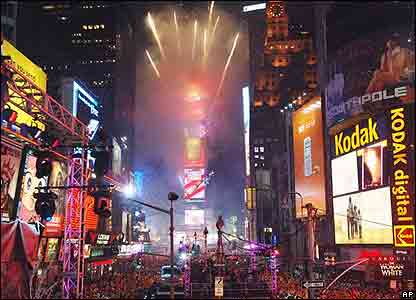 Celebración del Año Nuevo en Nueva York en el Times Square