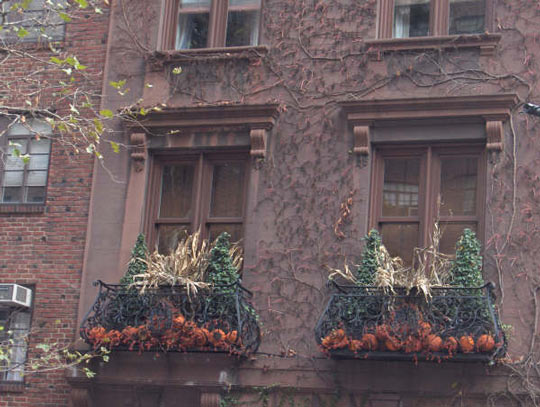 Balcones decorados en Nueva York