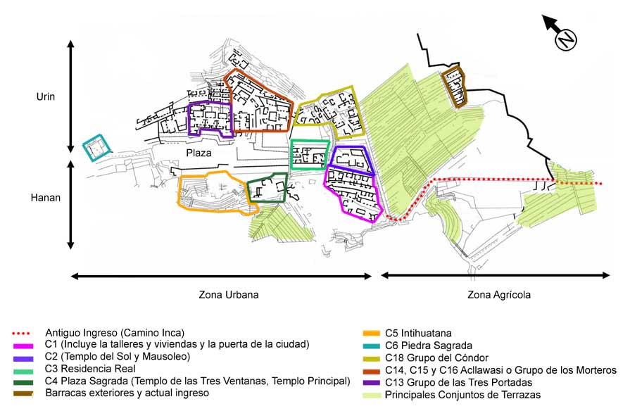 Mapa de las Ruinas