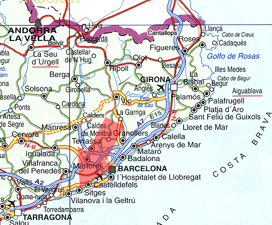 Mapa de Sitges