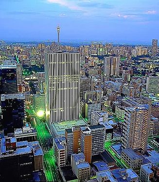 Ciudad de Johannesburgo y sus rascacielos