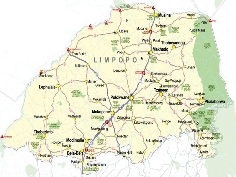 Mapa Provincia de Limpopo