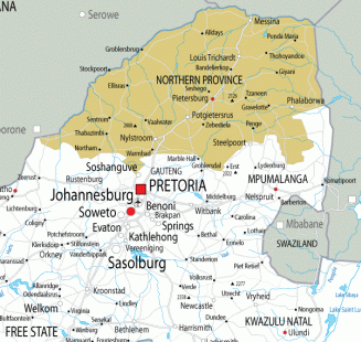 Mapa Cabo Norte (Northern Cape)