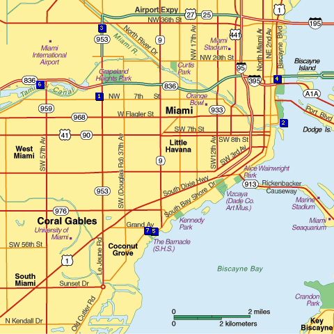 Mapa de Miami