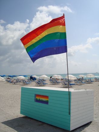 Playa gay de Miami Beach a la altura de la 12 Street