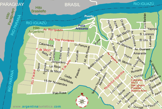 Mapa Centrico de Iguazú