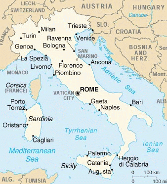 Mapa de Italia