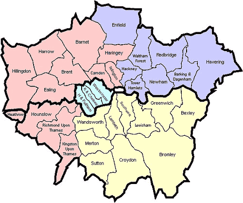 Mapa De Londres Por Zonas