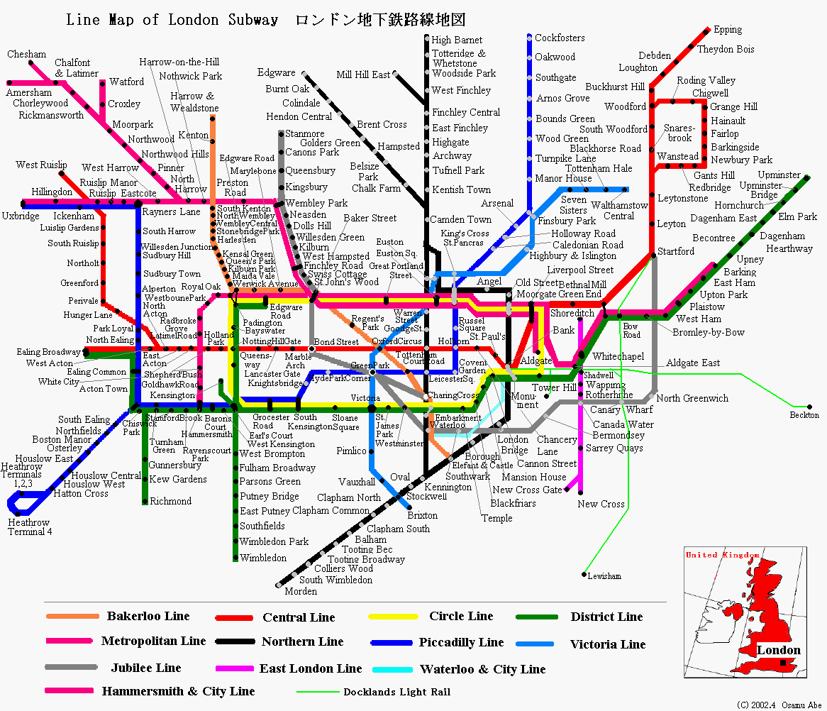 Mapa Metro de Londres