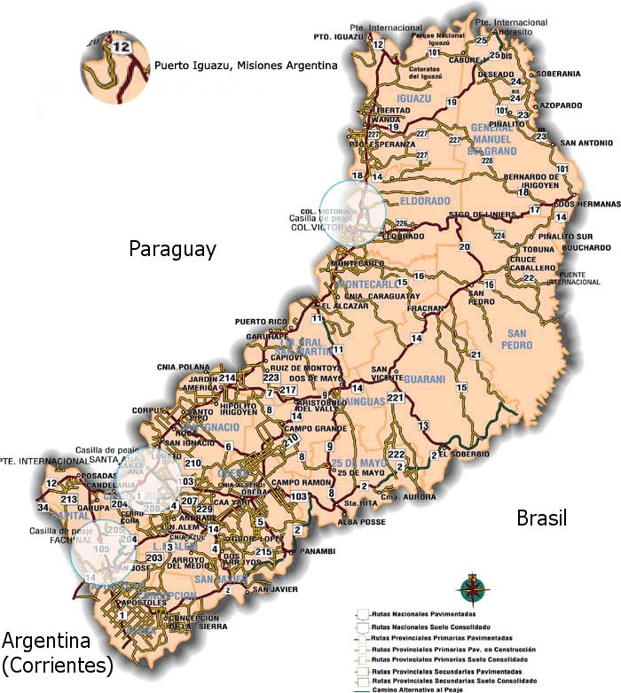 Mapa de Puerto Iguazú