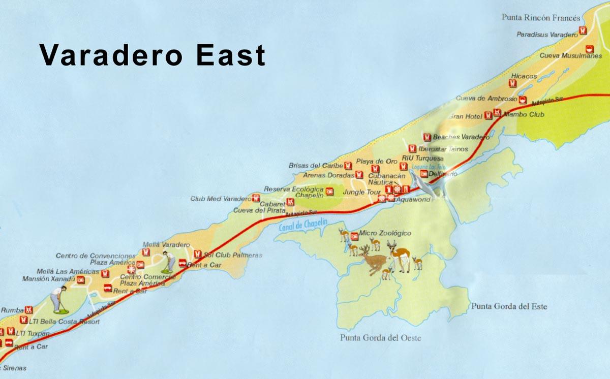 Varadero Mapa