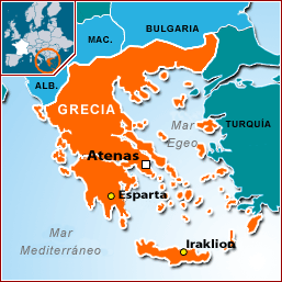 Mapa de Grecia