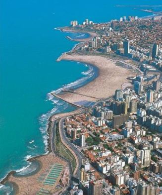 Vista Panorámica de la Costa de la Ciudad de Mar del Plata