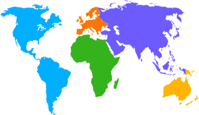 Mapas del mundo: Europa, Asia, Africa, Norteamerica, Mexico, Caribe
